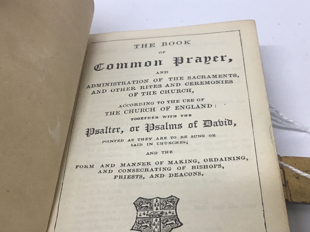 A LATE VICTORIAN PRAYER BOOK OF COMMON PRAYER DATED JUNE 8TH 1888, PRINTED BY C.J CLAY & SONS AT THE - Image 6 of 6