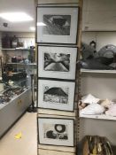 FOUR ROY WALKER PRINTS OF INDUSTRIAL LANDSCAPES, EACH SIGNED, TITLED AND DATED 1977, FRAMED AND