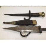 AFRICAN DAGGER WITH A WW1 TRENCH KNIFE