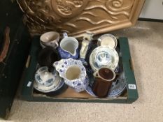 A COLLECTION OF MAINLY BLUE AND WHITE CHINA INCLUDING MASONS