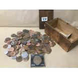 A QUANTITY OF ASSORTED CIRCULATED COINAGE, MOST BRITISH
