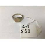 A 9 CARAT GOLD SIGNET RING 5.3 GRAMS SIZE V