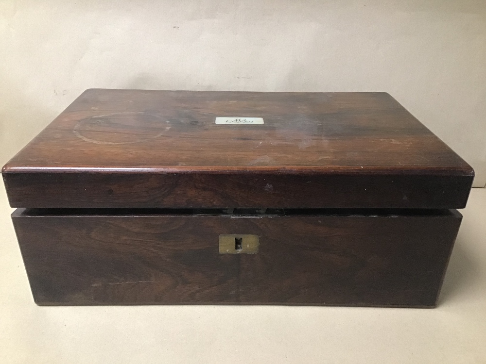 A MAHOGANY 19TH CENTURY WRITING SLOPE