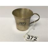 A GEORG JENSEN STERLING SILVER CHILDS CUP, NUMBERED 1202, MARKED USA, 77G