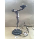 A RESIN FIGURAL LAMP A/F