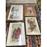 FOUR ORIENTAL PICTURES LARGEST 56 X 34 CM