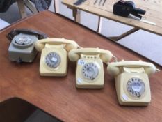 FOUR VINTAGE 1960S/1970S TELEPHONES