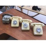 FOUR VINTAGE 1960S/1970S TELEPHONES
