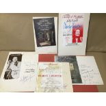A COLLECTION OF AUTOGRAPHS INCLUDING; PENELOPE KEITH, FELICITY KENDAL, PAULA WILCOX, AND JOANNA
