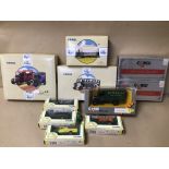 A GROUP OF DIE-CAST VEHICLES, INCLUDING PUBLIC TRANSPORT 97263 SINGLE DECK TRAM ETC