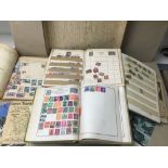 A VINTAGE ARABIAN GULF AGENCIES FLIGHT CASE WITH A LARGE COLLECTION OF STAMP ALBUMS AND LOOSE ONES