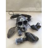 AN AFRICAN VOODOO ITEM WITH A MONKEYS SKULL