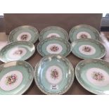 NINE PIECES OF ROYAL WORCESTER CHINA MADE FOR ELKINGTON AND CO LTD LONDON