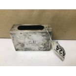 A SILVER MATCHBOX CASE, HALLMARKED LONDON 1914, MAKERS MARK RUBBED, 78G