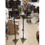 TWO METAL STANDARD LAMPS