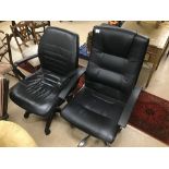 TWO MODERN SWIVEL OFFICE CHAIRS ONE MADE BY EFFEZETA