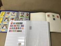 TWO STAMP ALBUMS WITH A FOOTBALL CARDS ALBUM