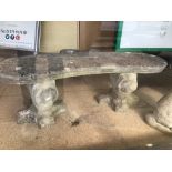 A CONCRETE GARDEN BENCH 120 CM