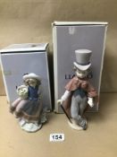 TWO LLADRO FIGURES OF A BOY AND GIRL (6123,5221)
