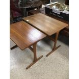 TWO TEAK MID CENTURY NEST OF TABLES