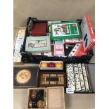 A MIXED LOT OF VINTAGE GAMES AND CARDS