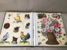 A VICTORIAN SCRAPBOOK CONTAINING A VARIETY OF SCRAPS