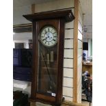 A MAHOGANY CASED VIENNA REGULATOR WALL CLOCK