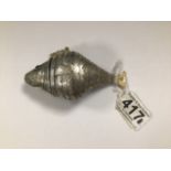 A FRENCH 800 GRADE SILVER ARTICULATED FISH SPICE BOX, 11CM LONG, 95G (ONE EYE LACKING)