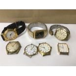 A GROUP OF SEVEN VARIOUS WRISTWATCHES, INCLUDING A MONDAINE 25 JEWEL AUTOMATIC, ROTARY QUARTZ, LORUS