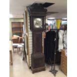 A HIGHLY CARVED LONGCASE CLOCK IN WORKING ORDER BY JOSEPH STANCLIFFE BARKISLAND CIRCA1800S