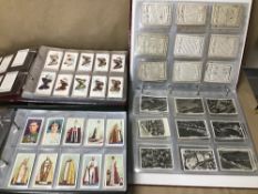 FIVE ALBUMS OF CIGARETTE CARDS INCLUDING J.WIX & SONS, WILLS, AND MORE