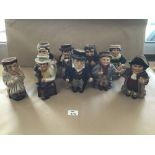NINE ROY KIRKHAM POTTERY FIGURES FROM THE CHARLES DICKENS SERIES