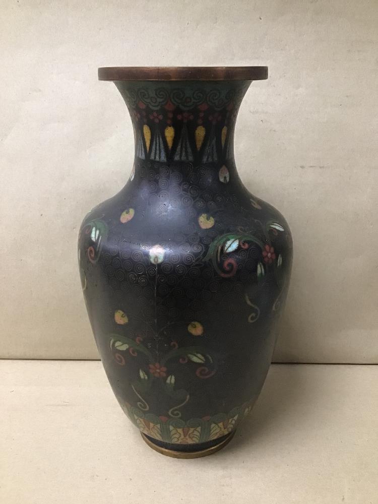 TWO ORIENTAL VASES CLOISONNE LARGEST 48CMS - Image 7 of 8