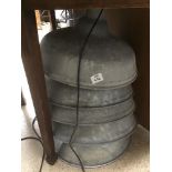 FIVE METAL INDUSTRIAL LIGHT SHADES