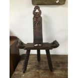 A VINTAGE WOODEN WELSH CHAIR