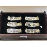 A BOXED SET OF SIX FRANKLIN MINT PEN KNIVES