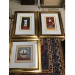 THREE FRAMED AND GLAZED LIMITED EDITION ADAM BARSBY LITHOGRAPHS LARGEST 53 X 68 CM
