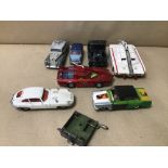 A BOX OF COLLECTABLE DIE-CAST PLAYWORN DINKY TOYS