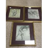 THREE LIMITED EDITION LITHOGRAPHS EARLY PRINTS BY RAPHAEL,MICHELANGELO AND LEONARDO DA VINCI TO