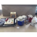 MIXED KITCHEN AND BAR ITEMS INCLUDING HAIG CARTONWARE