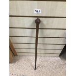 A LEATHER CLUB STICK 63CM