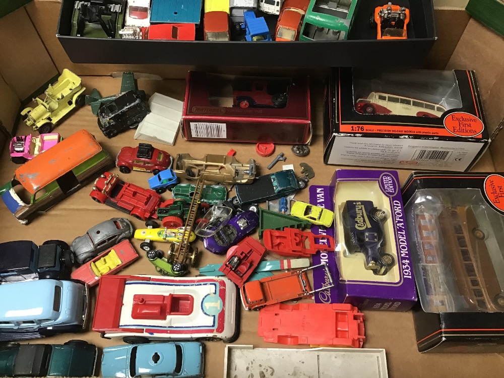 A BOX OF PLAYWORN DIE-CAST MATCHBOX TOYS INCLUDING WHIZZ WHEELS. - Image 3 of 8