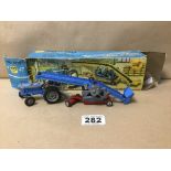A CORGI TOYS GIFT SET NO 47, WORKING CONVEYOR ON TRAILER WITH FORD 5000 SUPER MAJOR TRACTOR AND