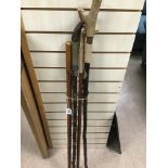 A COLLECTION OF HIKING / WALKING STICKS