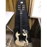 A GIBSON SG ELECTRIC GUITAR REG 90963523 WITH A GIBSON SOFT CASE