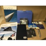 MIXED ITEMS RELATED TO CONCORDE INCLUDING PENS CORGI PLANES, POSTCARDS, AND WRITING PAPER