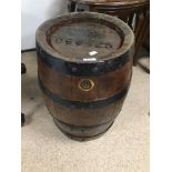 AN ORIGINAL GUINNESS OAK METAL BOUND BARREL (966425) 53 X 36CMS