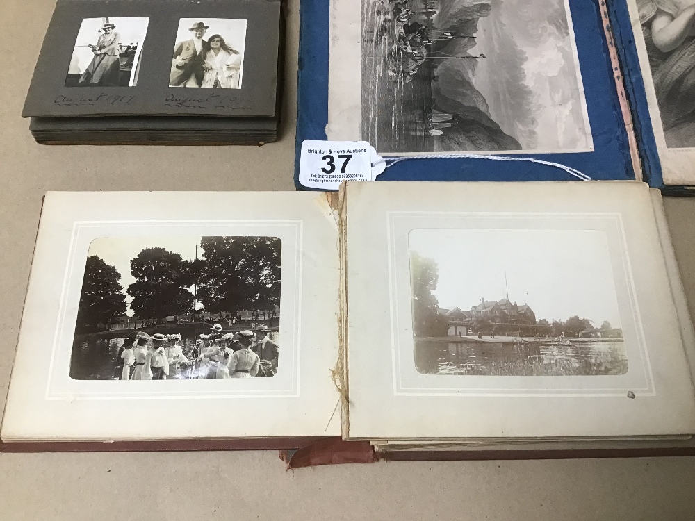 TWO EARLY 20TH CENTURY PHOTOGRAPH ALBUMS, ONE INCLUDING DATES DURING WWI, APPROX 70 IN TOTAL - Image 2 of 6