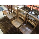 FOUR OAK VINTAGE CHAPEL CHAIRS