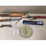 A GROUP OF VINTAGE KNIVES INCLUDING PEN KNIFE